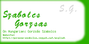 szabolcs gorzsas business card